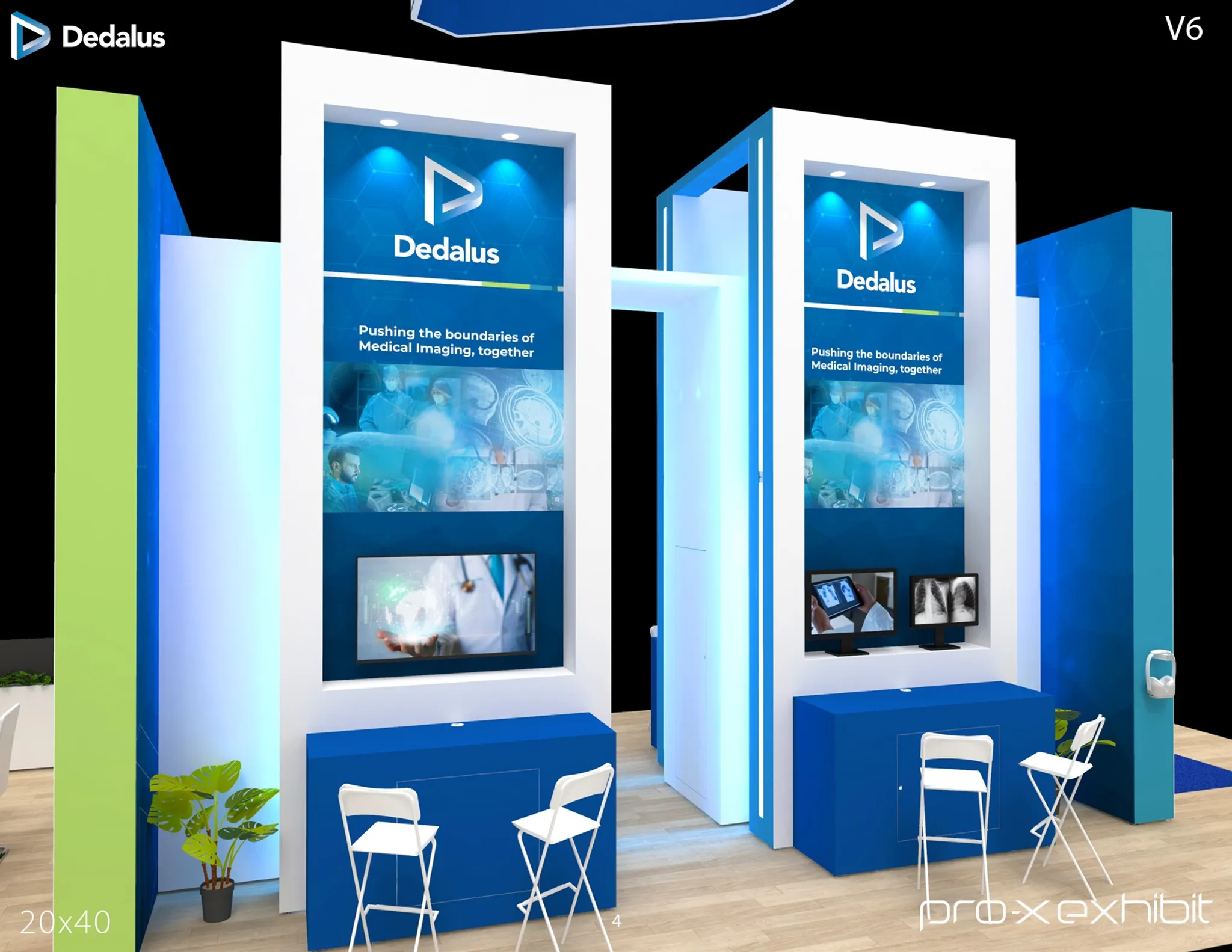 20x40 Île booth design by Pro-X Exhibits